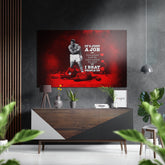 Muhammad Ali Brushed Aluminium Dibond Wall Art.